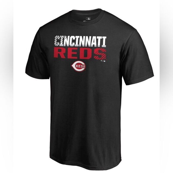 NWT Fanatics Men's Black Cincinnati Reds Short Sleeve T-Shirt MLB - Size XL - Picture 1 of 4